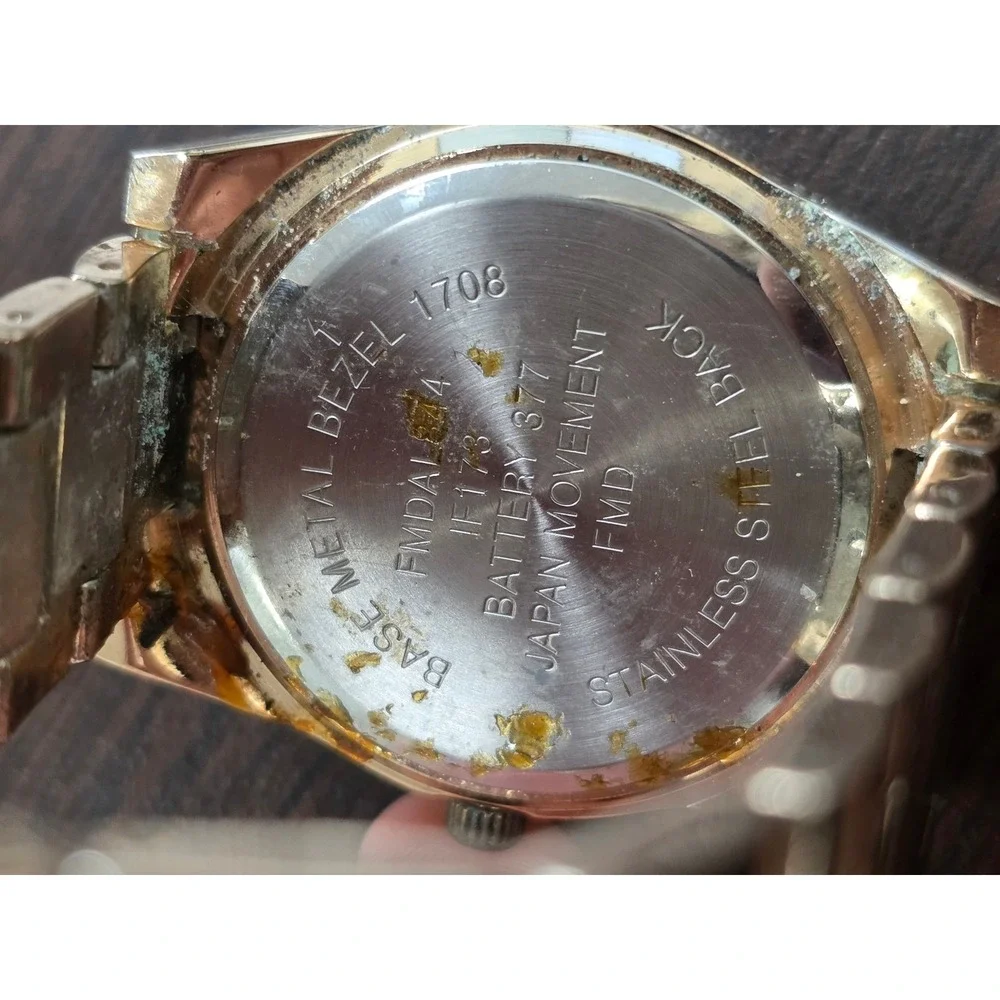 FMD Rose Gold Tone Crystal‎ Bezel Watch Japan Movement FMDAL441 1708